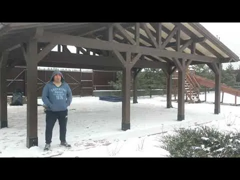 «Навес для трех машин ТРИО 6х9м. Клееные балки. ОТЗЫВ Заказчика» — видео