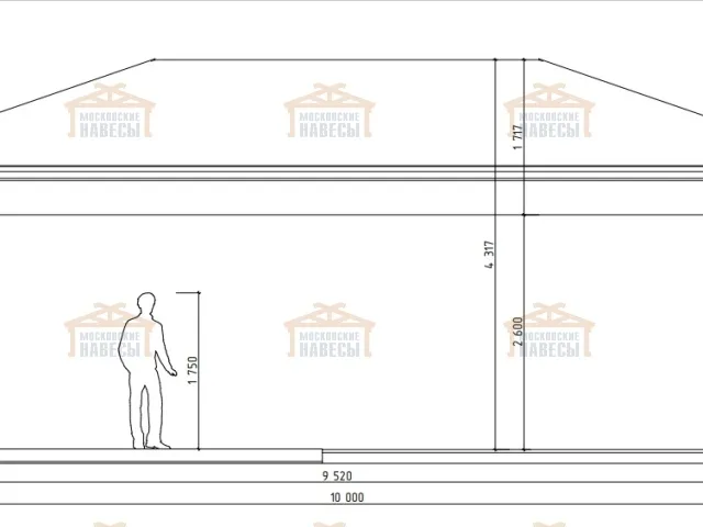 Навес для трех машин ЛАДЬЯ — Фото 9