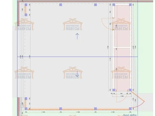 Навес для трех авто с хозблоком СОНАТА — Фото 9