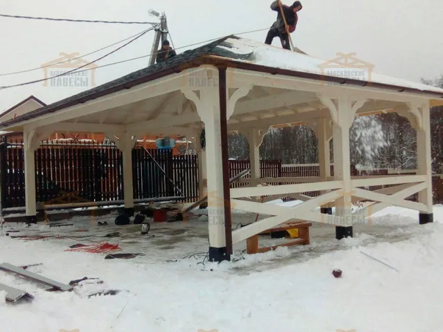 Навес для двух машин РЕНЕССАНС — Фото 7