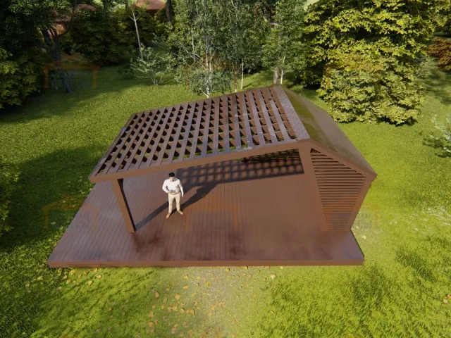 НАВЕС-БЕСЕДКА МОДЕРН — Фото 7