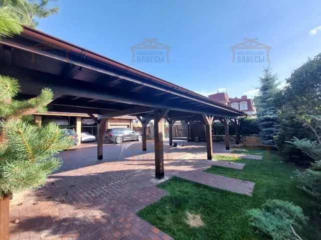 Односкатный навес для автомобилей ЛЕОН — Фото 4