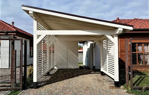 Навес для одной машины с хозблоком МОНАКО — Фото 2