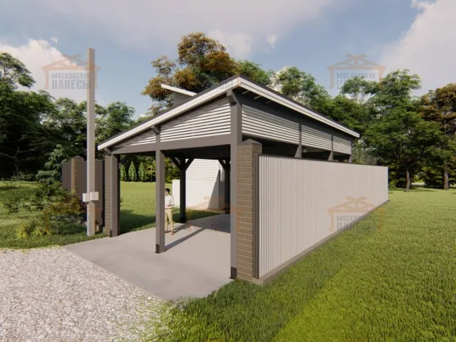 Навес односкатный для автомобилей ОСТИН — Фото 6