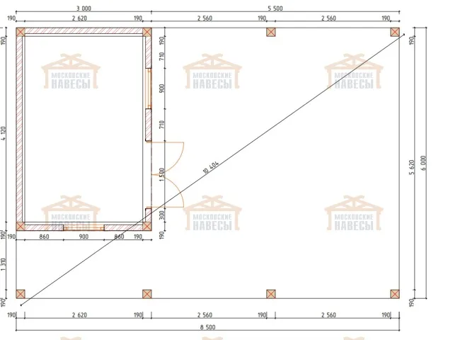 Навес с хозблоком ГАМАЮН — Фото 5