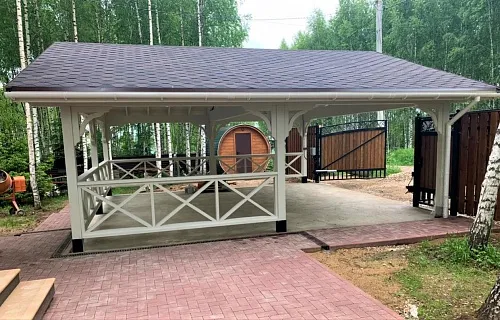 Навес для двух машин НАПОЛЕОН — Фото 4