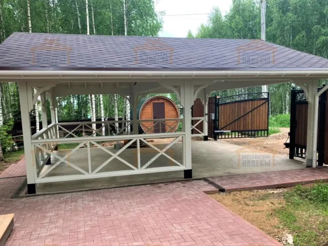 Навес для двух машин НАПОЛЕОН — Фото 4