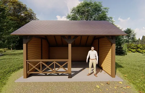 НАВЕС-БЕСЕДКА АТЛАНТ — Фото 6