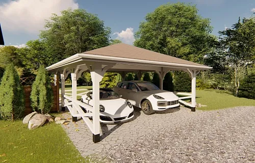 Навес для двух машин РЕНЕССАНС — Фото 9