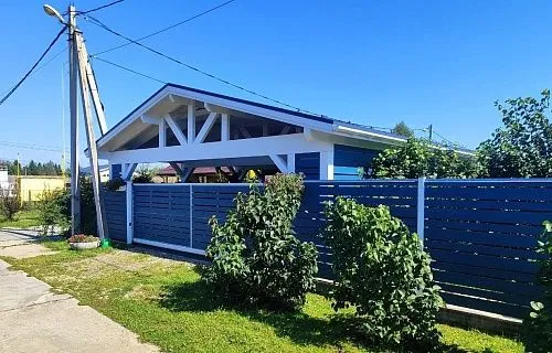 Навес для трех авто с хозблоком СОНАТА — Фото 1