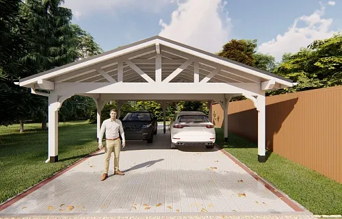 Навес для двух машин НАПОЛЕОН — Фото 13