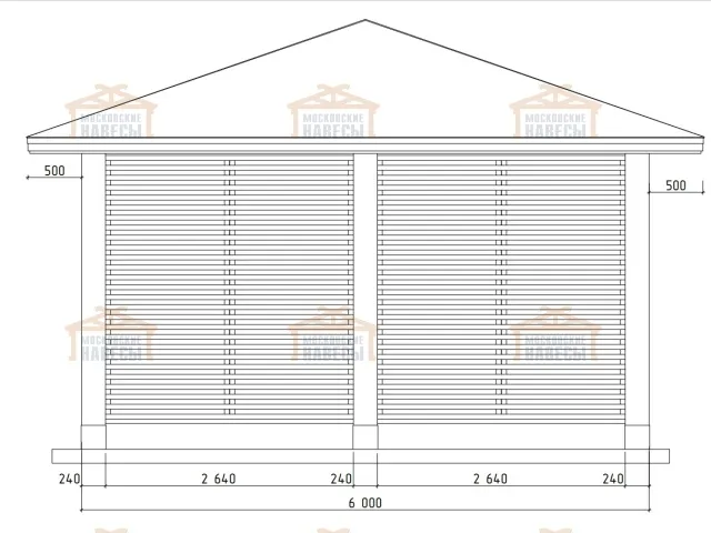 Навес для трех машин ЛАДЬЯ — Фото 10