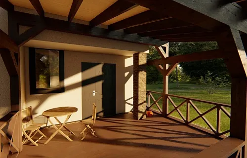 ВЕРАНДА К ДОМУ ЯНТАРНАЯ — Фото 8