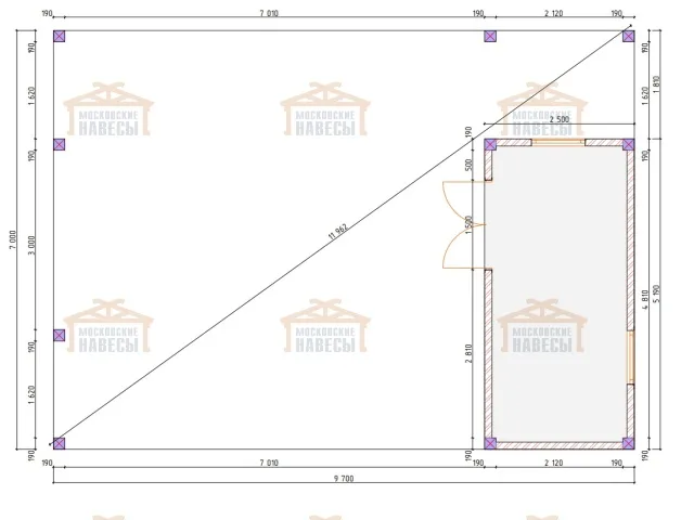 Навес с хозблоком АРИЗОНА — Фото 10