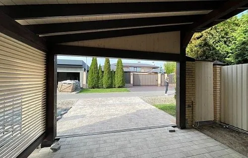 Деревянный навес для авто с ограждениями МОНТЕ-КАРЛО — Фото 4