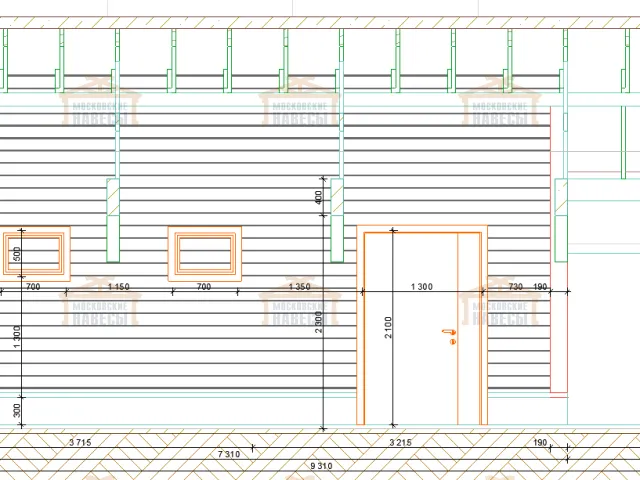 Навес для двух машин с хозблоком ВИКИНГ 2.0 — Фото 15