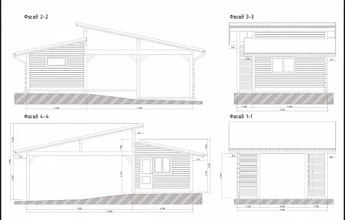 Навес для двух машин с хозблоком КОНАКОВО — Фото 6