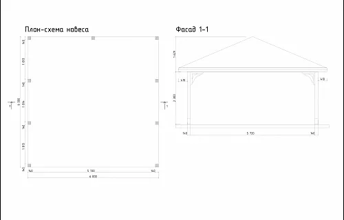 Навес для двух машин РЕНЕССАНС — Фото 14