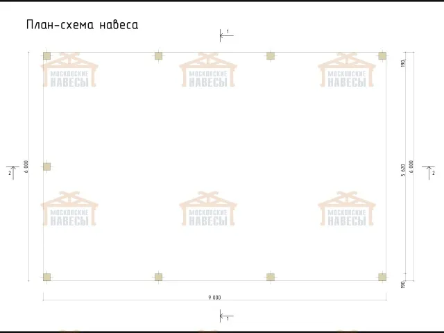 Деревянный навес для авто с ограждениями МОНТЕ-КАРЛО — Фото 7