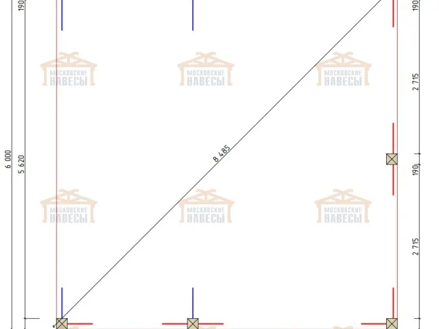 Навес для двух машин РОНДО — Фото 13