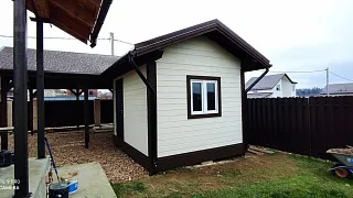 Навес для двух автомобилей с хозблоком КАЛИФОРНИЯ - миниатюра