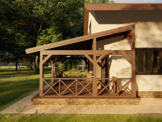 ВЕРАНДА К ДОМУ ЯНТАРНАЯ — Фото 7