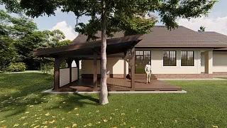 ВЕРАНДА-ТЕРРАСА К ДОМУ ПРОСТОР - миниатюра