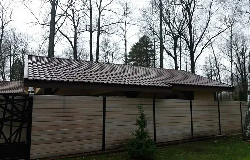 Деревянный навес для двух авто НОВОГОРСКИЙ — Фото 4