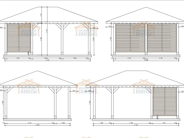 НАВЕС-БЕСЕДКА АРИАДА — Фото 8