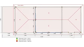 Застекленная беседка с хозблоком САКСОНИЯ - миниатюра
