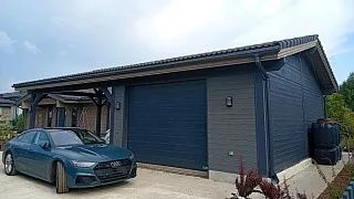 Навес для двух авто с хозблоком ПАРКВИЛЛЬ - миниатюра