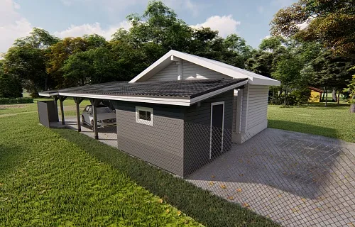 Навес с хозблоком СЕНАТОР — Фото 7