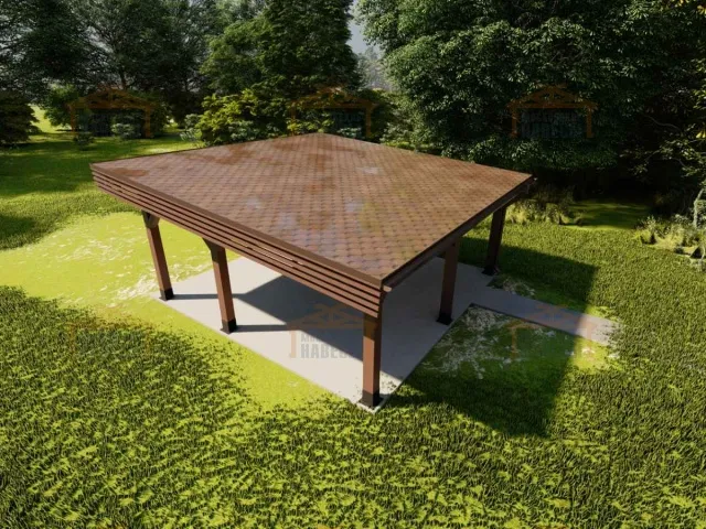 Навес для двух машин РОНДО — Фото 11