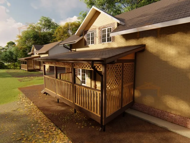 ВЕРАНДА ИЗ ДЕРЕВА ВЕКТОР — Фото 6