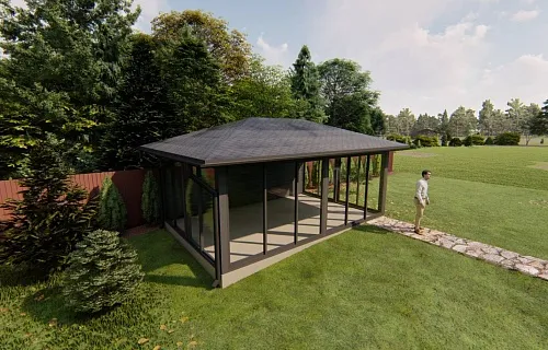 Застекленная беседка ЧАЙКА 2.0 — Фото 7