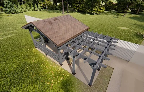 НАВЕС-БЕСЕДКА АДРИЯ — Фото 5