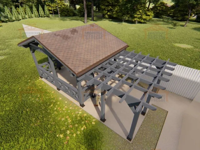 НАВЕС-БЕСЕДКА АДРИЯ — Фото 5