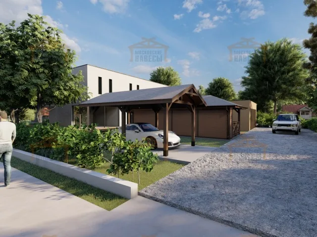 Навес для одного автомобиля УНО — Фото 5