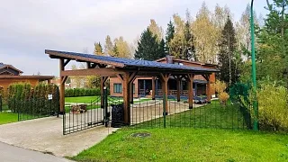 Односкатный навес для двух машин ХАРТВУД 2.0 - миниатюра