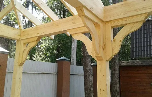 Навес для двух машин МАЛАХОВКА — Фото 6