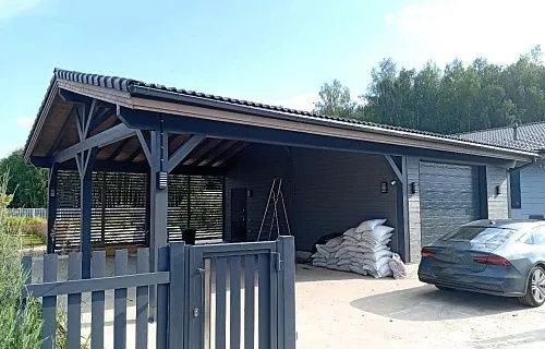 Навес для двух авто с хозблоком ПАРКВИЛЛЬ — Фото 3