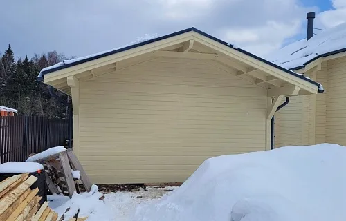 Навес для двух машин с хозблоком МАЯК — Фото 2