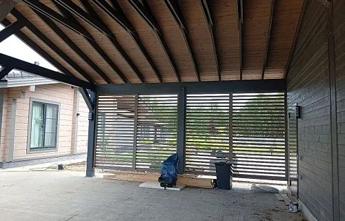 Навес для двух авто с хозблоком ПАРКВИЛЛЬ — Фото 5