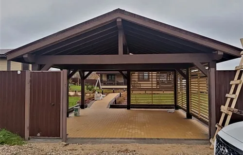 Навес для двух машин ФОРТЕ — Фото 10