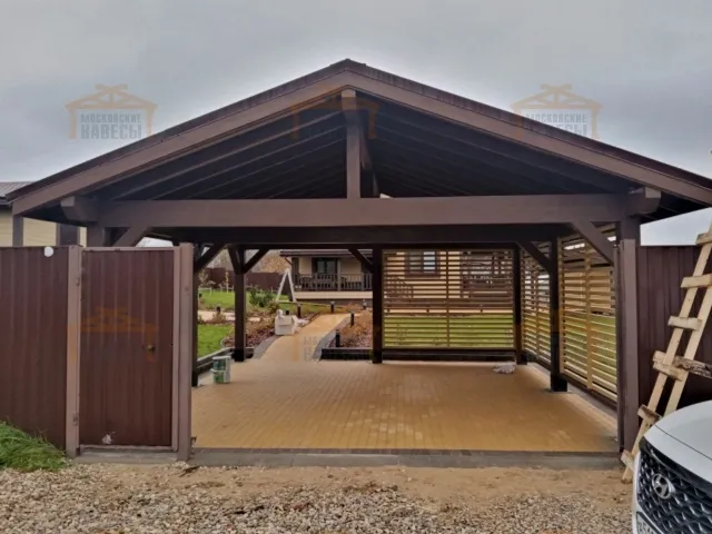 Навес для двух машин ФОРТЕ — Фото 10