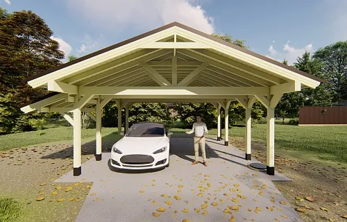 Навес для двух машин АСТОР — Фото 5