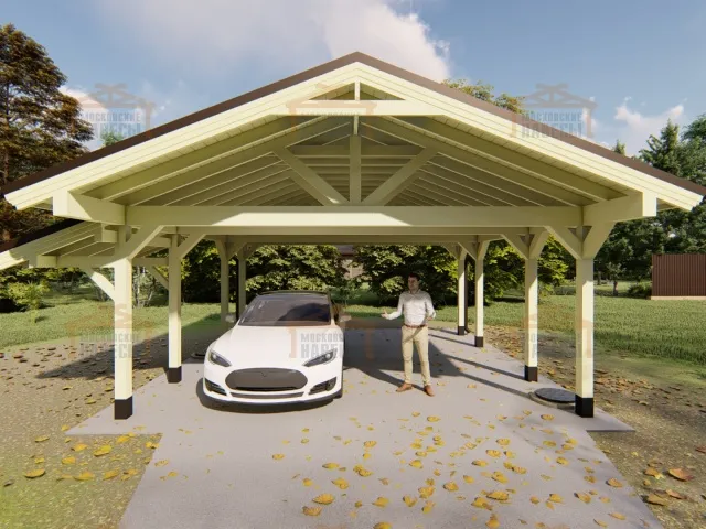 Навес для двух машин АСТОР — Фото 5