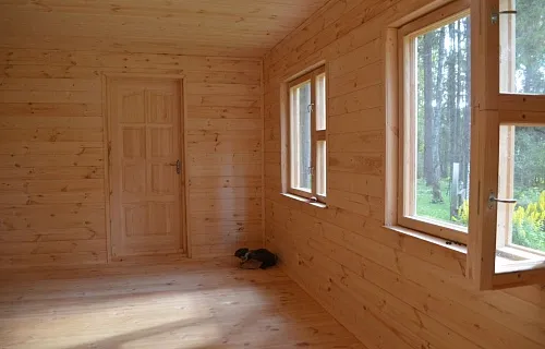 Деревянный навес для двух машин с каркасным домиком ОЛИМП — Фото 5