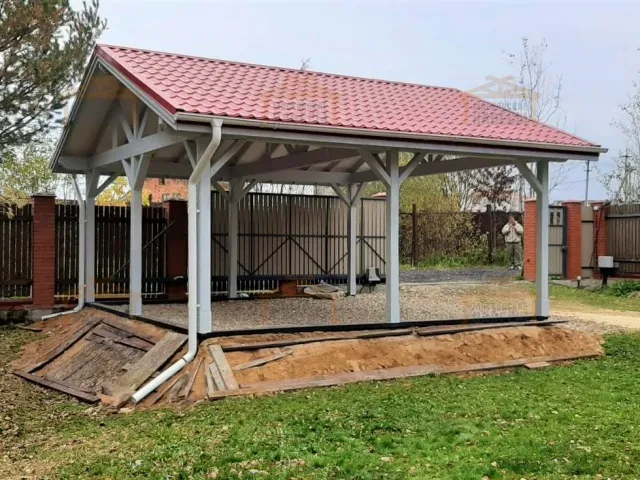 Навес для двух машин КАНТРИ — Фото 9