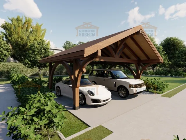 НАВЕС С ГНУТОКЛЕЕНЫМИ БАЛКАМИ АРКАДИЯ — Фото 2